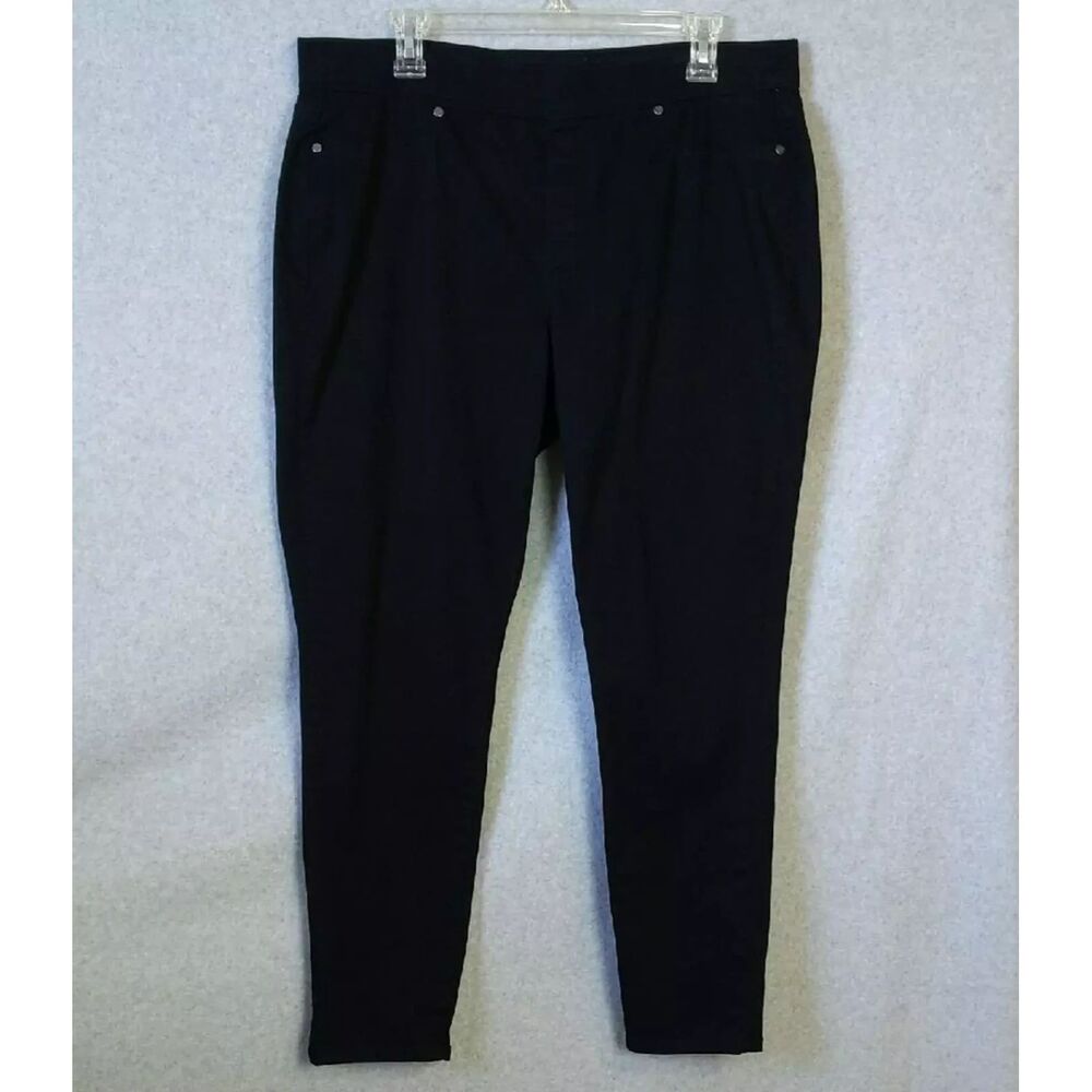 New Directions Black Pull On Stretch Skinny Pants Women's 16PR